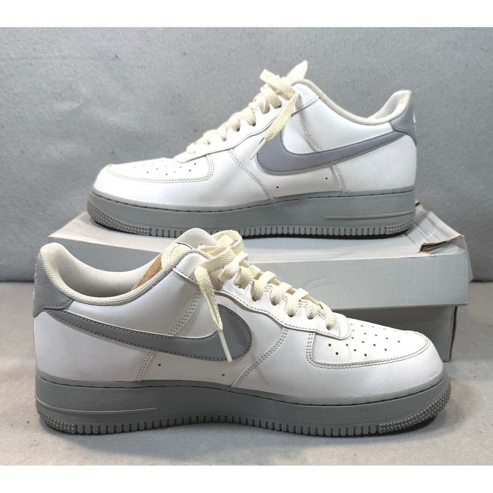 Nike Air Force 1 07 White Wolf Grey Low Sneakers CK7663-104 Mens 11